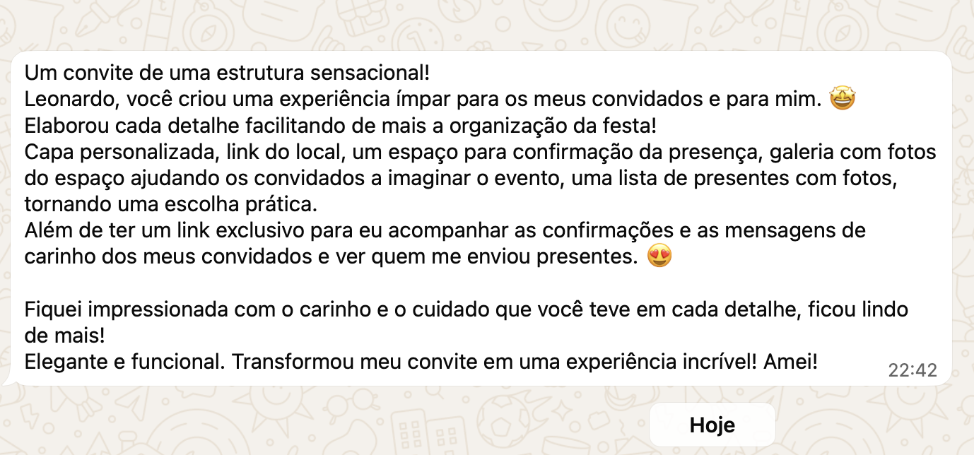 Depoimento em texto