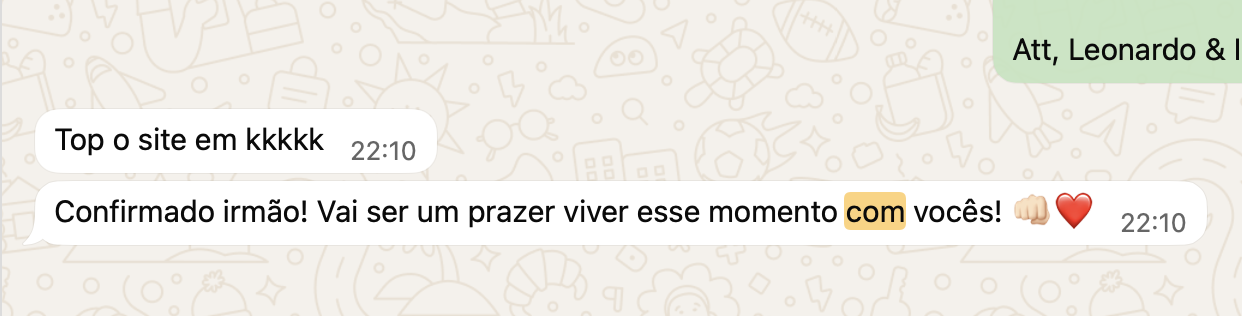 Depoimento em texto